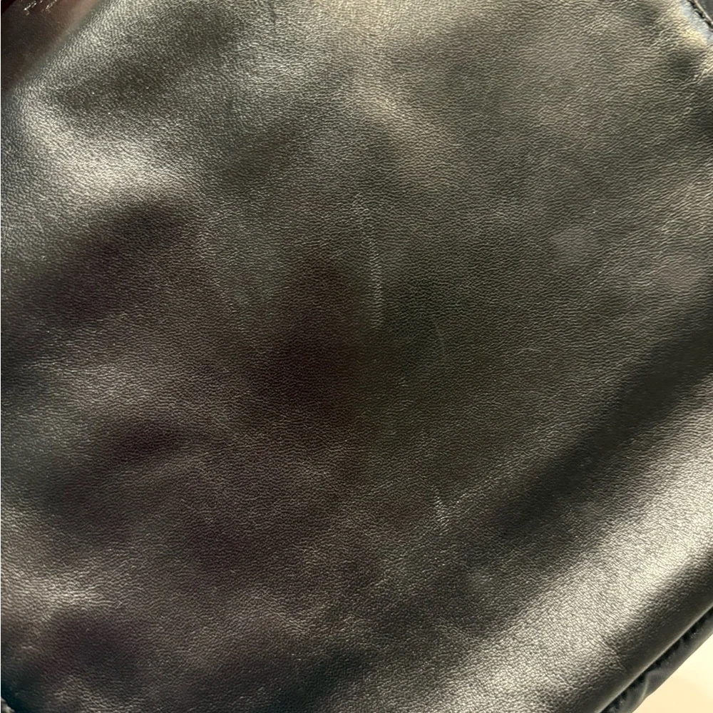 Prada Black Leather& Canvas Tote Bag - Picture 11 of 13